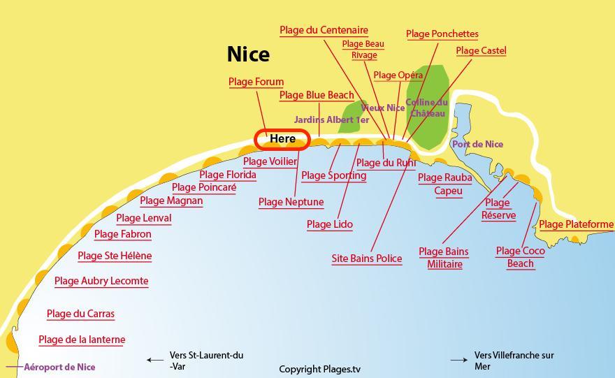 Nice Beach - Promenade Des Anglais Kültér fotó